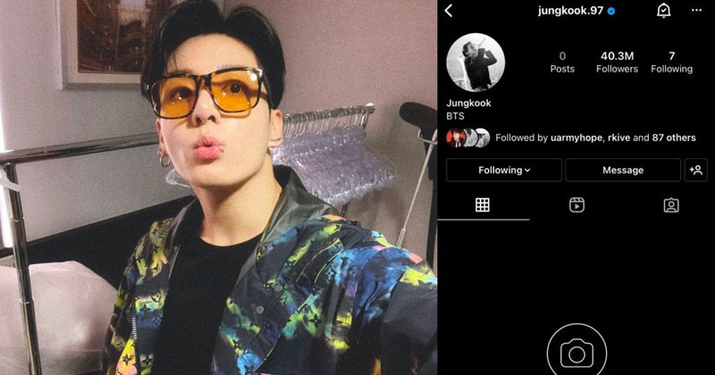 เกิดอะไรขึ้น ? จองกุก (Jungkook) สมาชิก BTS ลบรูปใน IG ส่วนตัวเกลี้ยง