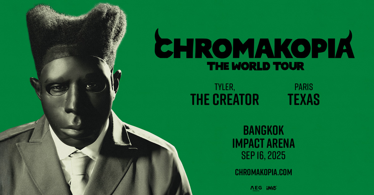 สัปดาห์หน้า! “Tyler, The Creator” เตรียมระเบิดความมันส์สะเทือนกรุงเทพฯ ใน CHROMAKOPIA: THE WORLD TOUR